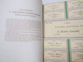 A. Ahlström Osakeyhtiö, Noormarkku 1972, A-sarja AU 10 osaketta á 500 mk = 5 000 mk -osakekirja -share certificate