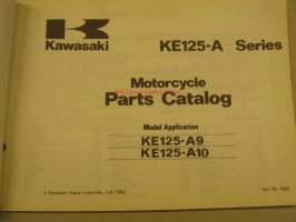 Kawasaki KE125-A parts catalog -varaosaluettelo