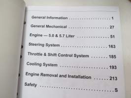 Volvo Penta Engine 5,0GL-A/B/C/D/E - 5.0GXi-A/B(F)/C(F)/D(F)/E(F) - 5.0OSi-B(F)/C(F)/D(F)/E(F) - 5.7GL-A/B/C/D/E - 5.7i-A/B(F)/C(F)/D(F)/E(F) -