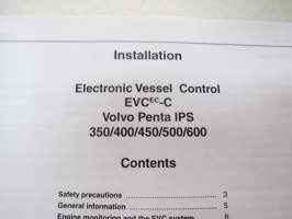 Volvo Penta IPS EVCec-C - Electronic Vessel Control D4, D6, D9 B E 1(1) -asennusohjekirja englanniksi