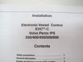 Volvo Penta IPS EVCec-C - Electronic Vessel Control D4, D6, D9 B E 1(1) -asennusohjekirja englanniksi
