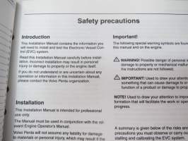 Volvo Penta IPS EVCec-C - Electronic Vessel Control D4, D6, D9 B E 1(1) -asennusohjekirja englanniksi