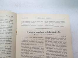 Tikkurilan Viesti 1931 nr 1 -asiakaslehti, sisältää mm. asiapitoisia ammattiartikkeleita maalaus- suojaus- ja pinnoitustöistä ja materiaaleista -customer