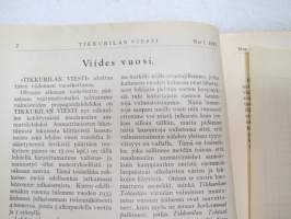 Tikkurilan Viesti 1933 nr 1 -asiakaslehti, sisältää mm. asiapitoisia ammattiartikkeleita maalaus- suojaus- ja pinnoitustöistä ja materiaaleista -customer