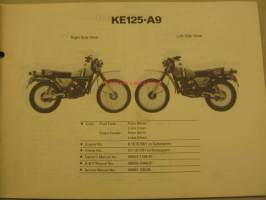 Kawasaki KE125-A parts catalog varaosaluettelo