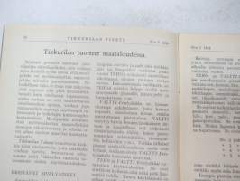 Tikkurilan Viesti 1934 nr 3 -asiakaslehti, sisältää mm. asiapitoisia ammattiartikkeleita maalaus- suojaus- ja pinnoitustöistä ja materiaaleista -customer