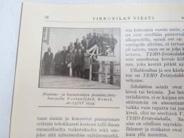 Tikkurilan Viesti 1934 nr 3 -asiakaslehti, sisältää mm. asiapitoisia ammattiartikkeleita maalaus- suojaus- ja pinnoitustöistä ja materiaaleista -customer