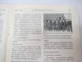 Tikkurilan Viesti 1934 nr 3 -asiakaslehti, sisältää mm. asiapitoisia ammattiartikkeleita maalaus- suojaus- ja pinnoitustöistä ja materiaaleista -customer