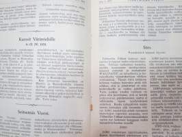 Tikkurilan Viesti 1935 nr 1 -asiakaslehti, sisältää mm. asiapitoisia ammattiartikkeleita maalaus- suojaus- ja pinnoitustöistä ja materiaaleista -customer