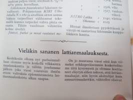 Tikkurilan Viesti 1936 nr 2-3 -asiakaslehti, sisältää mm. asiapitoisia ammattiartikkeleita maalaus- suojaus- ja pinnoitustöistä ja materiaaleista -customer