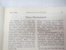 Tikkurilan Viesti 1936 nr 4 -asiakaslehti, sisältää mm. asiapitoisia ammattiartikkeleita maalaus- suojaus- ja pinnoitustöistä ja materiaaleista -customer