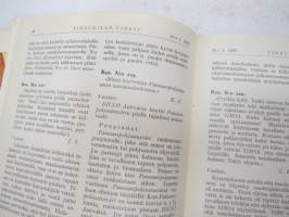 Tikkurilan Viesti 1937 nr 1 -asiakaslehti, sisältää mm. asiapitoisia ammattiartikkeleita maalaus- suojaus- ja pinnoitustöistä ja materiaaleista -customer