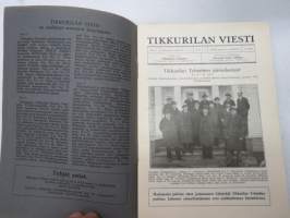 Tikkurilan Viesti 1933 nr 4 -asiakaslehti, sisältää mm. asiapitoisia ammattiartikkeleita maalaus- suojaus- ja pinnoitustöistä ja materiaaleista -customer