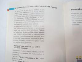 Tehokas ulkomaalaus - I Puurakenteiden ulkomaalaus ja -lakkaus II Kiviainespintaisten rakennusten ulkomaalaus III Galvanoidut peltikatot ja syöksytorvet IV