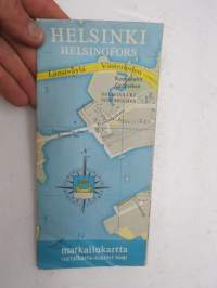 Helsinki - Helsingfors matkailukartta - turistkarta - tourist map 1975