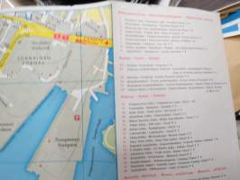 Helsinki - Helsingfors matkailukartta - turistkarta - tourist map 1975