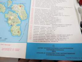 Helsinki - Helsingfors matkailukartta - turistkarta - tourist map 1975