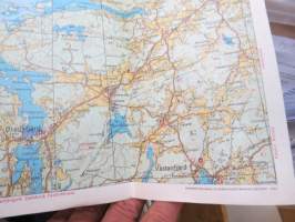 Turku ympäristöineen - Åbo med omgivningar matkailukartta - turistkarta - touring map - Touristenkarte 1980