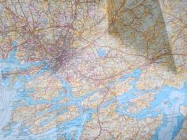 Turku ympäristöineen - Åbo med omgivningar matkailukartta - turistkarta - touring map - Touristenkarte 1980