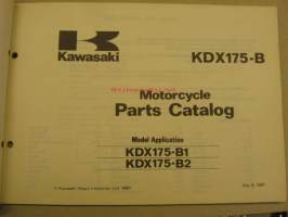 Kawasaki KDX175-B parts catalogue varaosaluettelo