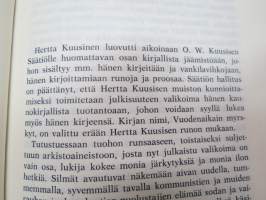 Vuoden aikain myrskyt. Kirjeitä, runoja ja proosaa 1930-60 -luvulta -letters, poems, prose of Hertta Kuusinen