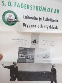 S.O. Fagerström Oy Ab - Laitureita ja kellukkeita - Bryggor och flytblock / Venetelakointi - Talvihuolto / Båtupbevaring - Vinterservice -esitteet / boat service