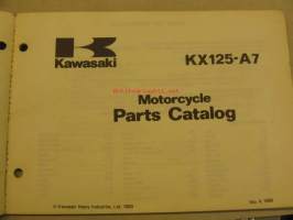 Kawasaki KX125-A parts catalog varaosaluettelo