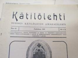 Laki kunnan kätilöistä - (Kätilöntoimien) vuosiyhdistelmä (raportti), Kätilölehti 1947 nr 12 -miwife´s documents