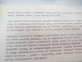 Elinan surma - kirjailija Yrjö Käkönen -kirjoitus Suomen historiasta / kansanperinteestä - artikkelikäsikirjoitus - author´s article on finnish traditional tales