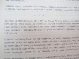 Elinan surma - kirjailija Yrjö Käkönen -kirjoitus Suomen historiasta / kansanperinteestä - artikkelikäsikirjoitus - author´s article on finnish traditional tales