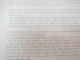 Elinan surma - kirjailija Yrjö Käkönen -kirjoitus Suomen historiasta / kansanperinteestä - artikkelikäsikirjoitus - author´s article on finnish traditional tales