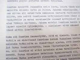 Sofiasta Katariinaan - Sofia Gyllenhjelm - kirjailija Yrjö Käkönen -kirjoitus Suomen historiasta / kansanperinteestä - artikkelikäsikirjoitus - author´s
