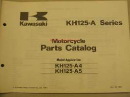 Kawasaki KH125-A parts catalog varaosaluettelo