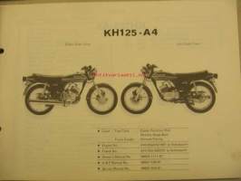 Kawasaki KH125-A parts catalog varaosaluettelo
