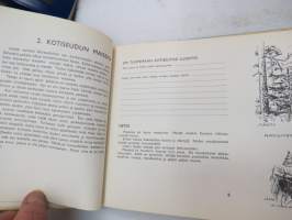 Kotiseutuopas (työkirja, johon merkitään kotiseudun ominaispiirteitä, tapoja, ym.) -school book