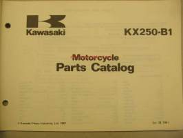 Kawasaki KX250-B parts catalog varaosaluettelo