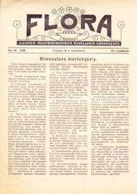 Flora 1928 N:o 20 - Suomen puutarhahoidon kuvallinen viikkolehti.  Pääkirjoitus: Kiinnostava kiertokysely
