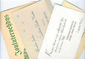 Otava, Valistus, Pellervo ja Maatalouskerholiitto - mainospostikortti joulukortti 4 eril