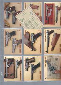 Great Guns - ampuma-ase  keräilykuva 10 kpl muovitaskussa tietoineen