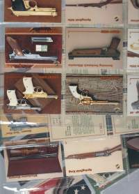Great Guns - ampuma-ase  keräilykuva 33 kpl muovitaskussa tietoineen