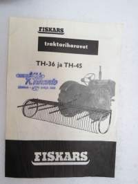 Fiskars traktoriharavat TH-36, TH-45 -myyntiesite / brochure