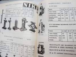 Oy Machine Tool Co - Nostovälineet 1965 nr 5 -työkaluluettelo, sis. mm. suer. tuotemerkkejä; CM Cyclone - Hadef - Handilift (Columbus McKinnon Corporation),