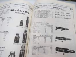 Oy Machine Tool Co - Nostovälineet 1965 nr 5 -työkaluluettelo, sis. mm. suer. tuotemerkkejä; CM Cyclone - Hadef - Handilift (Columbus McKinnon Corporation),