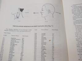 Charts of Meridians and their points -kiinalaisen lääketieteen ihmisruumiin meridiaanit, kuvat ja tekstiosuus