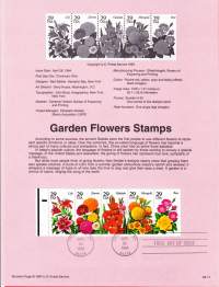USA - 1994, April 28th: Garden Flowers/ Puutarhakukkia