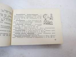 VI Rauhan ja Ystävyyden Festivaali 1957 Moskova - Festivaalimuistio, suomenkielinen festivaalin osallistujan opaskirja -guide book to Festival participants, in