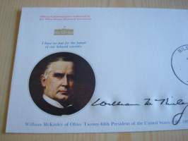 Presidentti William McKinley, 1977, USA, ensipäiväkuori, FDC, hieno esim. lahjaksi. Katso myös muut kohteeni mm. noin 1 500 erilaista amerikkalaista