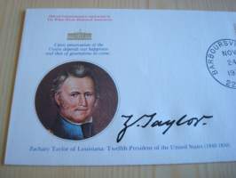 Presidentti Zachary Taylor, 1977, USA, ensipäiväkuori, FDC, hieno esim. lahjaksi. Katso myös muut kohteeni mm. noin 1 500 erilaista amerikkalaista