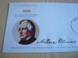 Presidentti Millard Fillmore, 1977, USA, ensipäiväkuori, FDC, hieno esim. lahjaksi. Katso myös muut kohteeni mm. noin 1 500 erilaista amerikkalaista