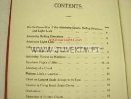 On the correction and use of  Admiralty charts, sailing directions and light lists